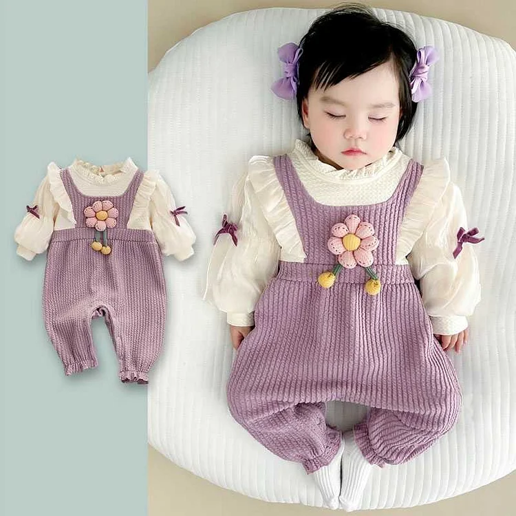 可愛い 花柄 おすすめ 切り替え 女の子 プレゼント ロンパース