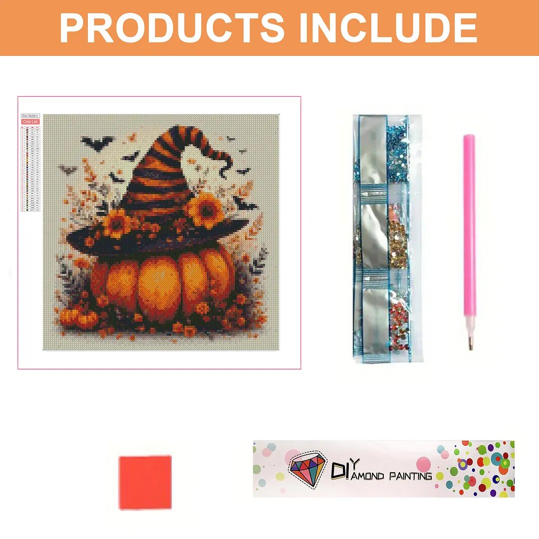 Halloween C Full DIY 5D Square Drill Diamond Dots Paintings Picture Arts Craft 13.78x13.78Inch Crystal Art Paint by Diamond Diamond Crystal Rhinestones Painting Kits for Adults Beginner Home Wall Deco