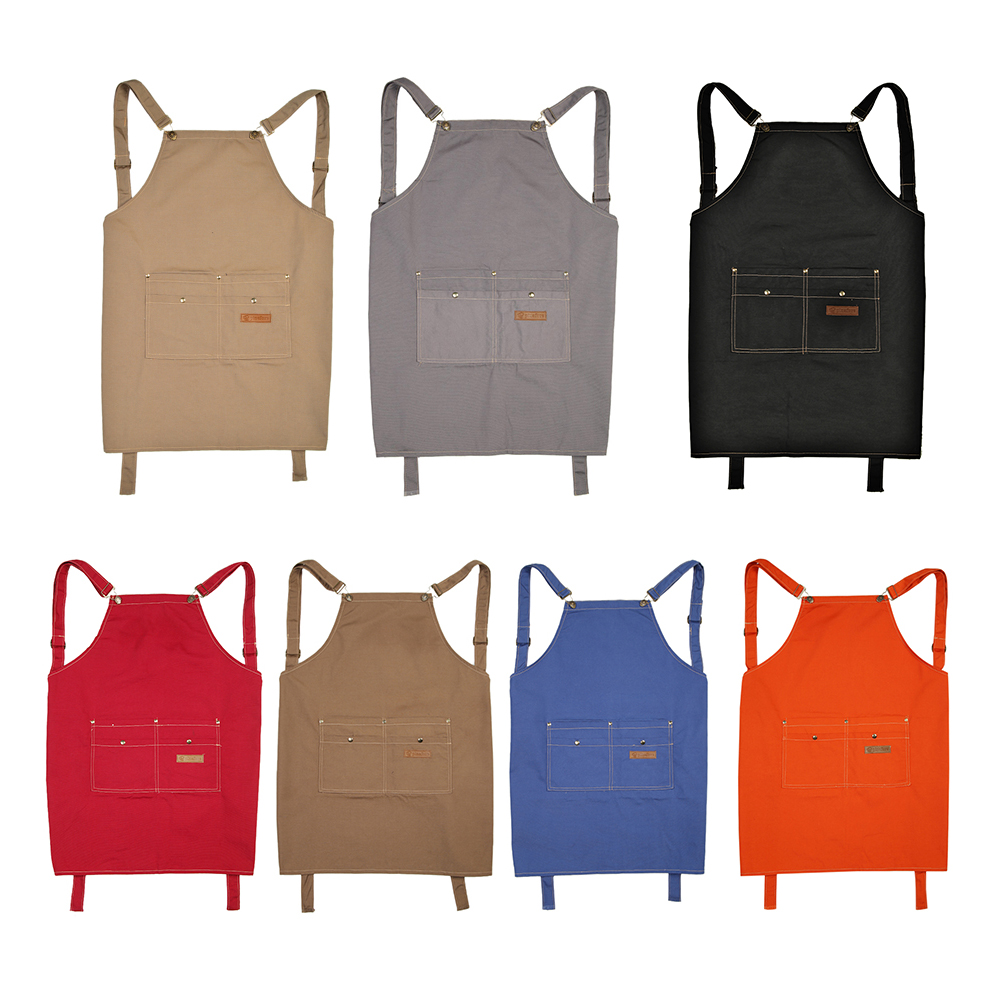 

Cotton Canvas Daily Apron Adjustable Sling Cafe Restaurant Kitchen Pinafore, Apron-e, 501 Original