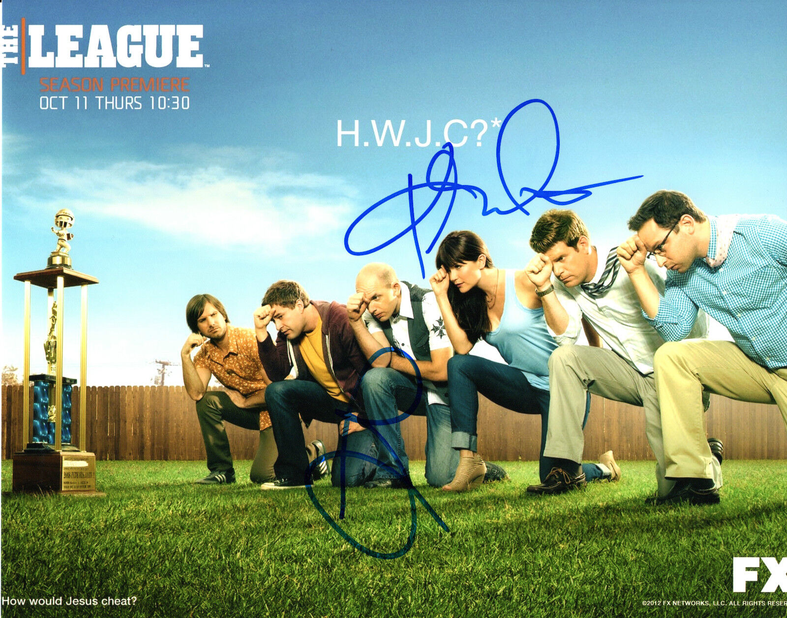 GFA The League Jenny * KATIE ASELTON & PAUL SCHEER * Signed 8x10 Photo Poster painting AD1 COA