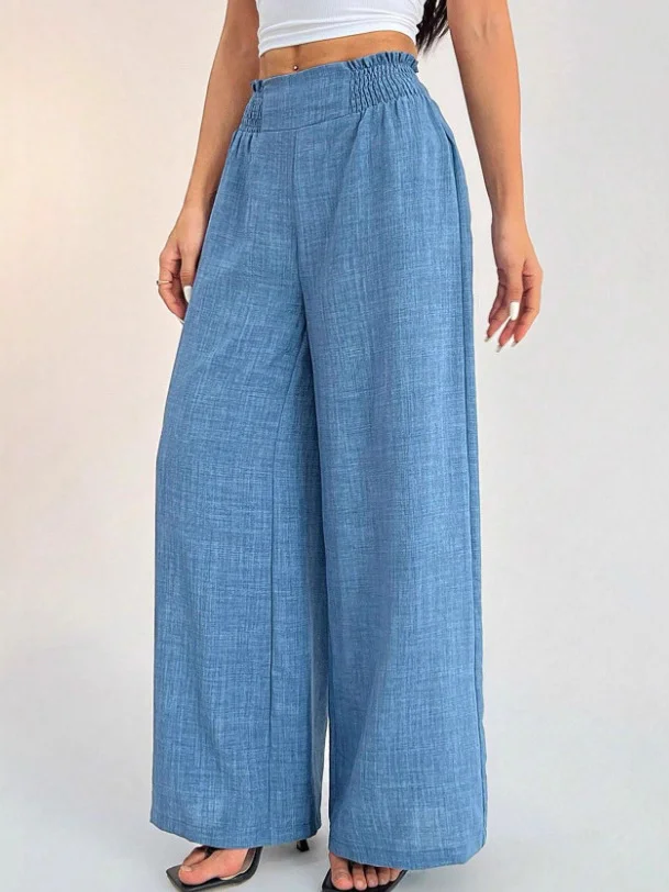 Nigikala Nigikala Loosely-Broadly Bagging Rubber-Legged Casual Trousers In Autumn 2025