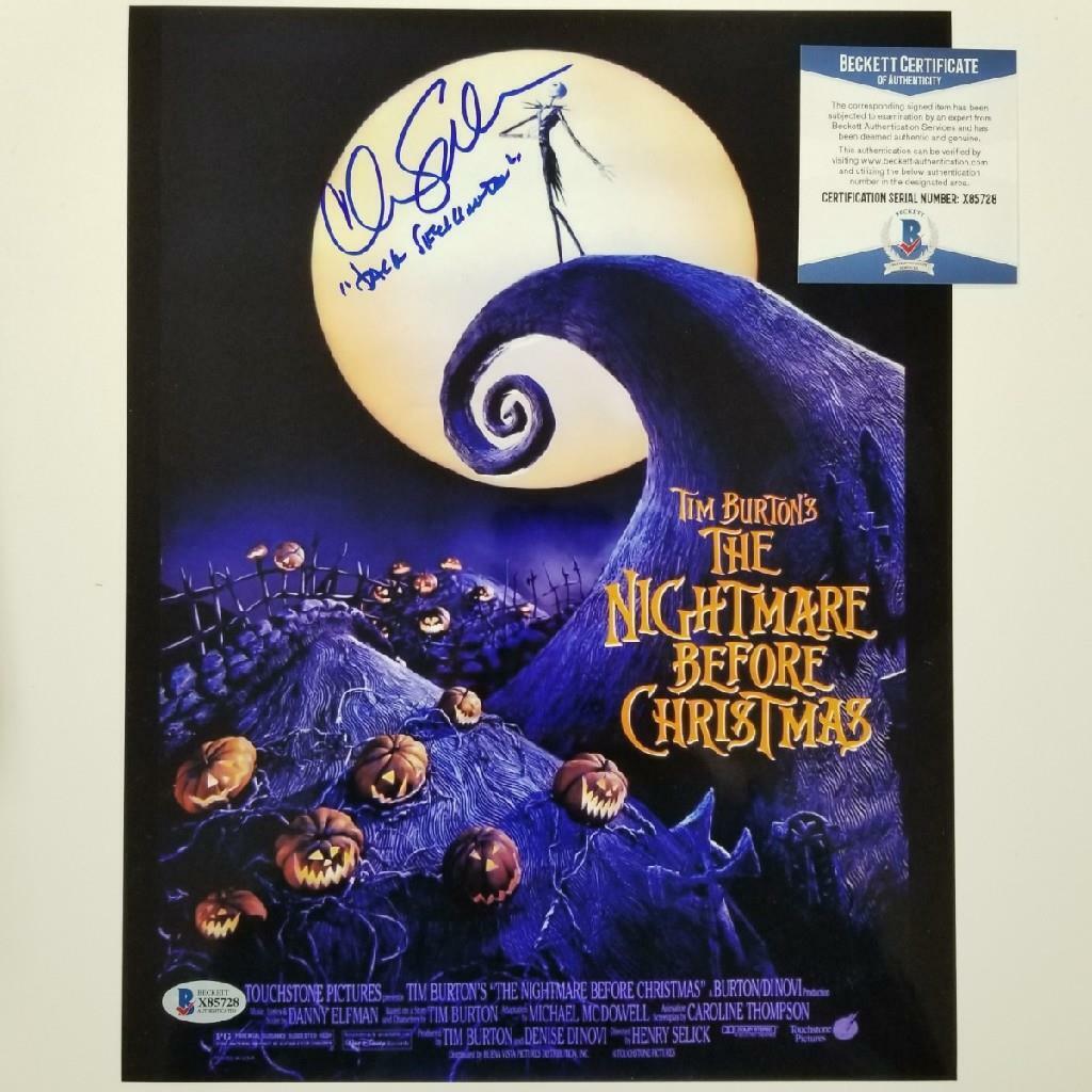 Chris Sarandon signed Jack Skellington 10x13 Movie Poster Photo Poster painting ~ BAS COA