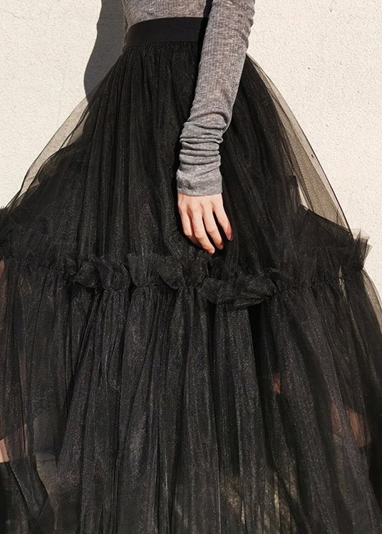 Plus Size Classy Solid fashion tulle Skirts Spring