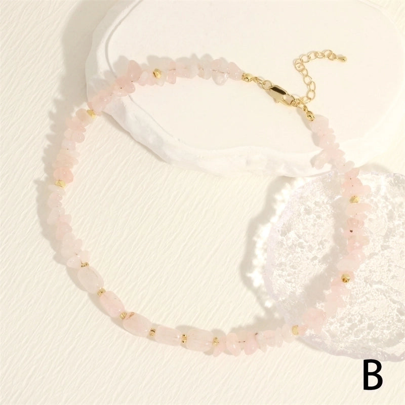 IG Style Retro Geometric Stone Natural Stone Necklace In Bulk