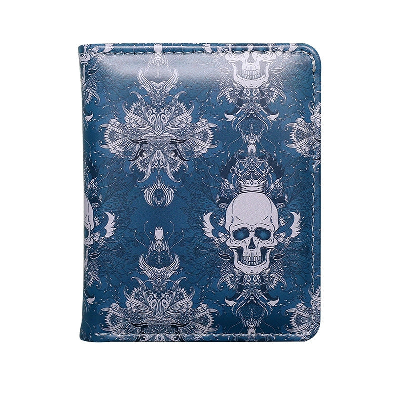 Unisex Skull PVC Hidden Buckle Small Wallets
