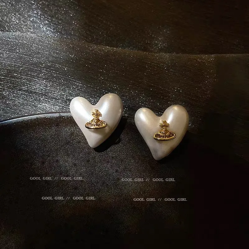 Vivienne Westwood Heart Saturn Earrings