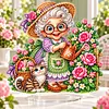 (Grandma)DIY Pearl Diamond Painting Acrylic Stand, Christmas Double-Sided Printed Tabletop Decoration, Special Shaped Diamond Art Craft Kit for Home Decor
