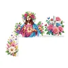 (US Local)Hello Spring Diamond Painting Door Corner Sign Diamond Art Door Right Angle Sign