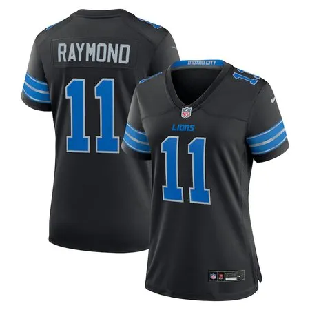Women's Detroit Lions #11 Kalif Raymond  Black Team Game Jersey