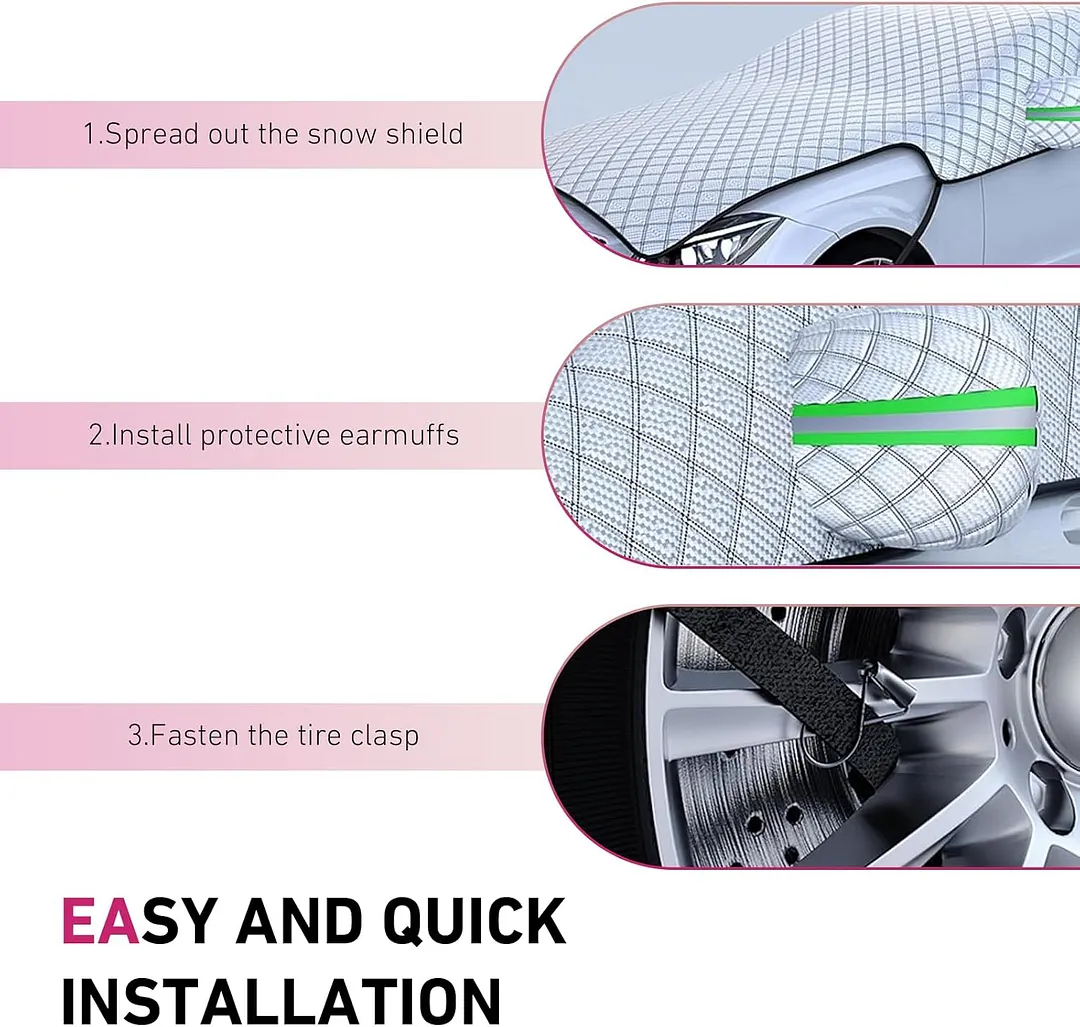 Car sunshade cover, windshield, hood, and front window all-season protection, waterproof, dustproof, and frost-proof car fabric.