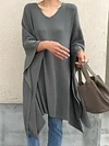 Simple Loose Batwing Sleeves Shirts Tops