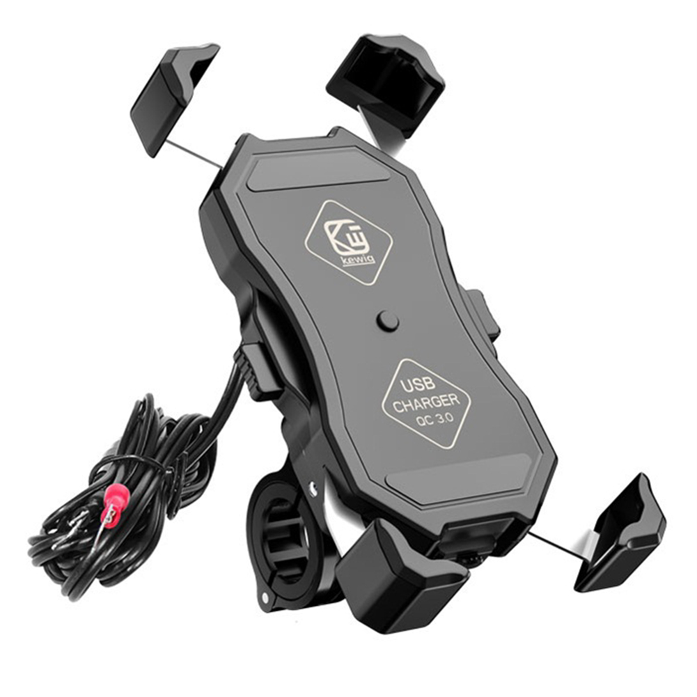 

Motorcycle Phone Holder 15W Wireless + QC 3.0 USB Charger Phone GPS Mount, Type2, 501 Original