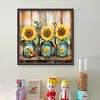 Sunflower Vase-11CT Stamped Cross Stitch Bead Embroidery 46*46cm tapestrymarket