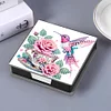 5D DIY PU Diamond Art Note Box with 160 Sheets Paper Memo Pad Holder (Flower)