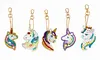 5pcs DIY Full Drill Diamond Paintng Special-shaped Unicorn Keychains Kit