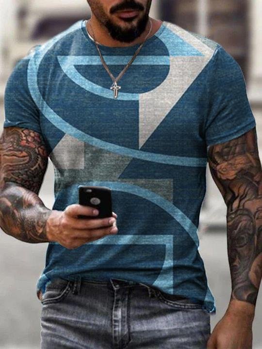 Men Pattern Casual T-shirt-13