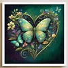 Heart-Shaped-11CT Stamped Cross Stitch 55*55cm