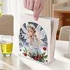 Acrylic Napkin Holder Diamond Painting Kit for Home Table Decor (White Elf Girl)