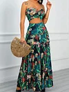 Bandeau Floral Printed Two-Piece Suit