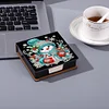 Diamond Painting Snowman Leather Notecard Box Gem Art Sticky Note Holder