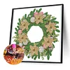 >SALE<5D DIY Partial Special Shaped Drill Diamond Painting Xmas Wreath Decor 30x30cm