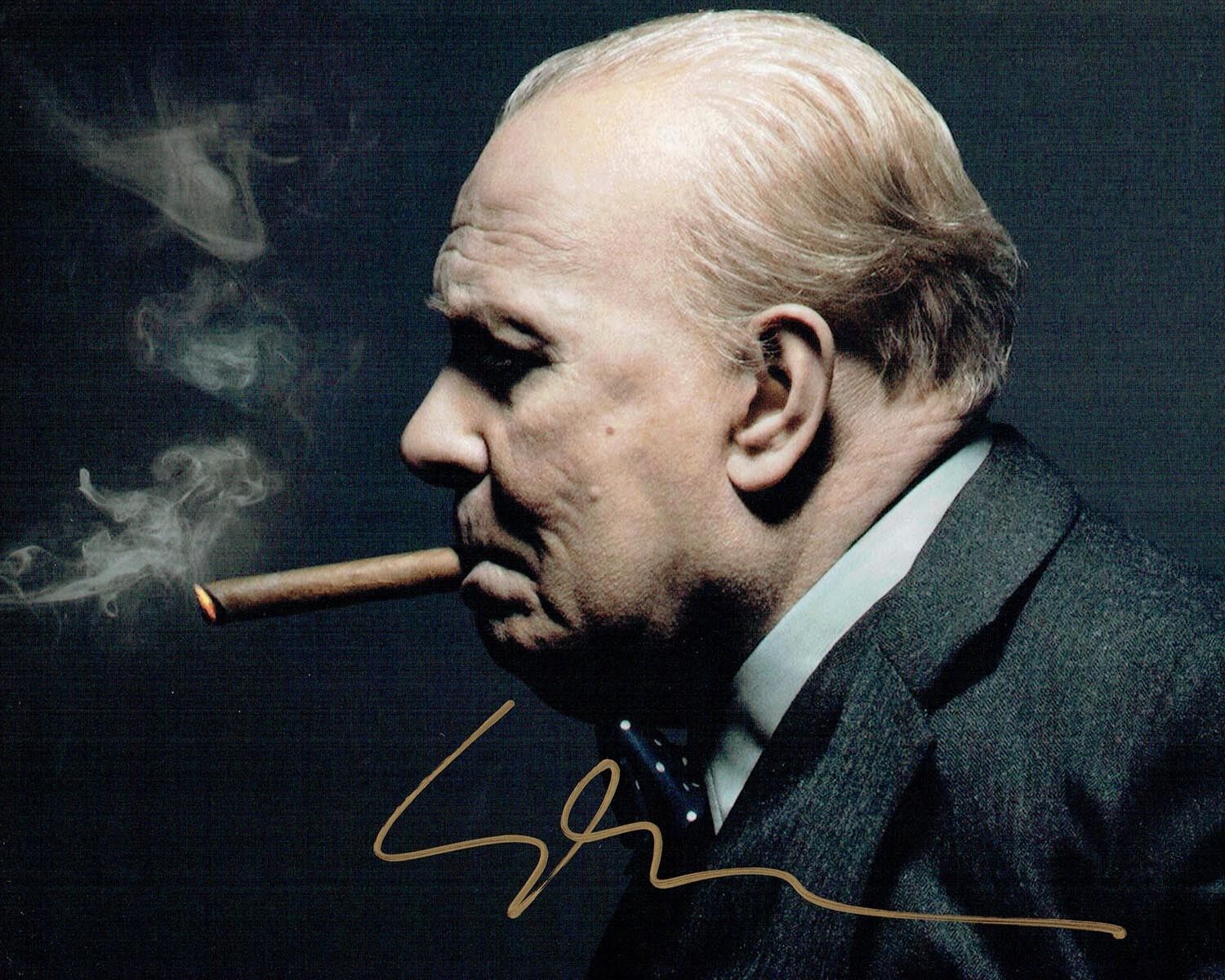 Gary OLDMAN SIGNED Autograph 10x8 Photo Poster painting AFTAL COA Darkest Hour Winston Churchill