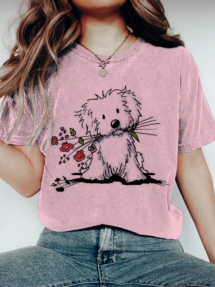 Flower Delivery Puppy Vintage T-Shirt