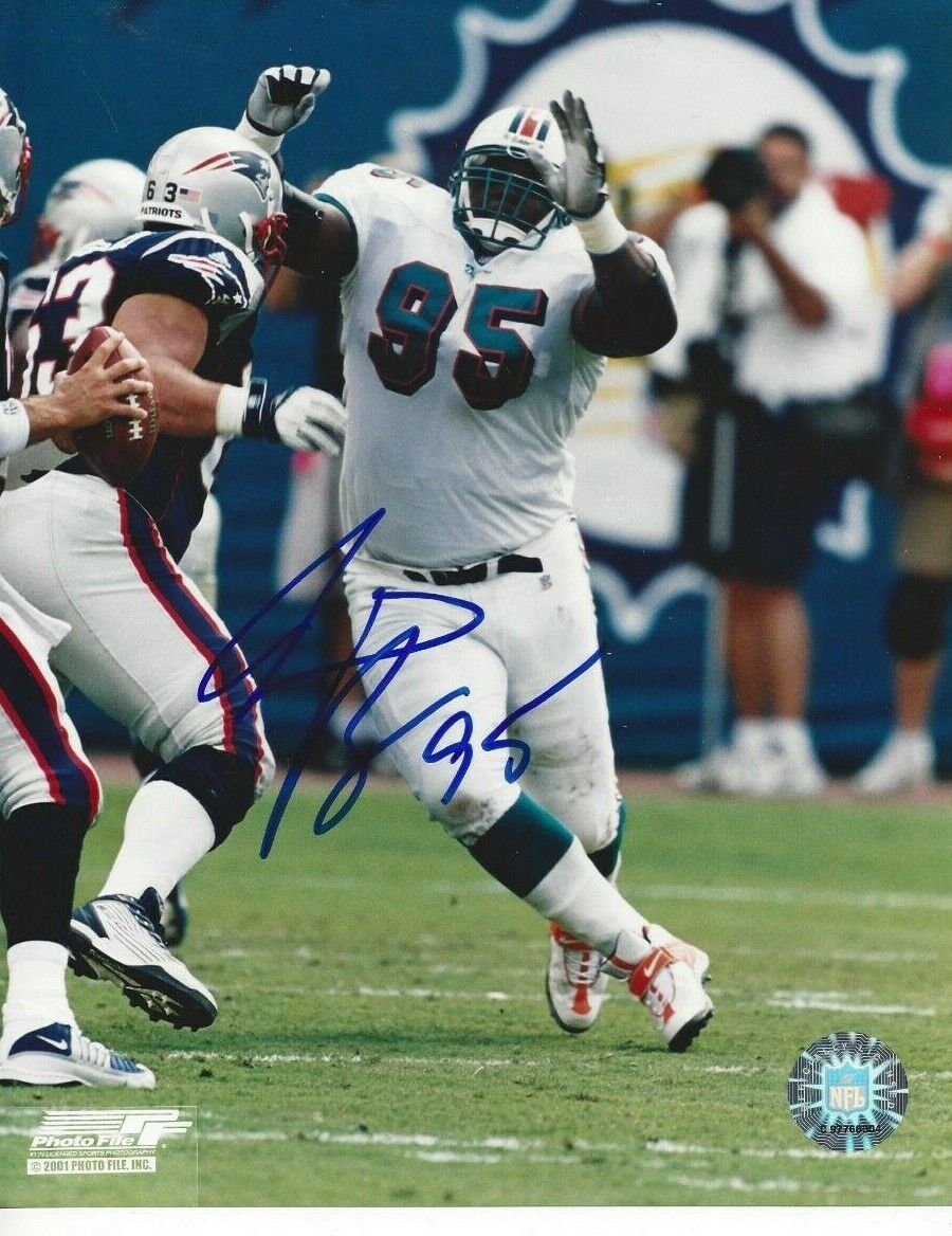 Tim Bowens Autographed 8x10 Miami DolphinsRare B853