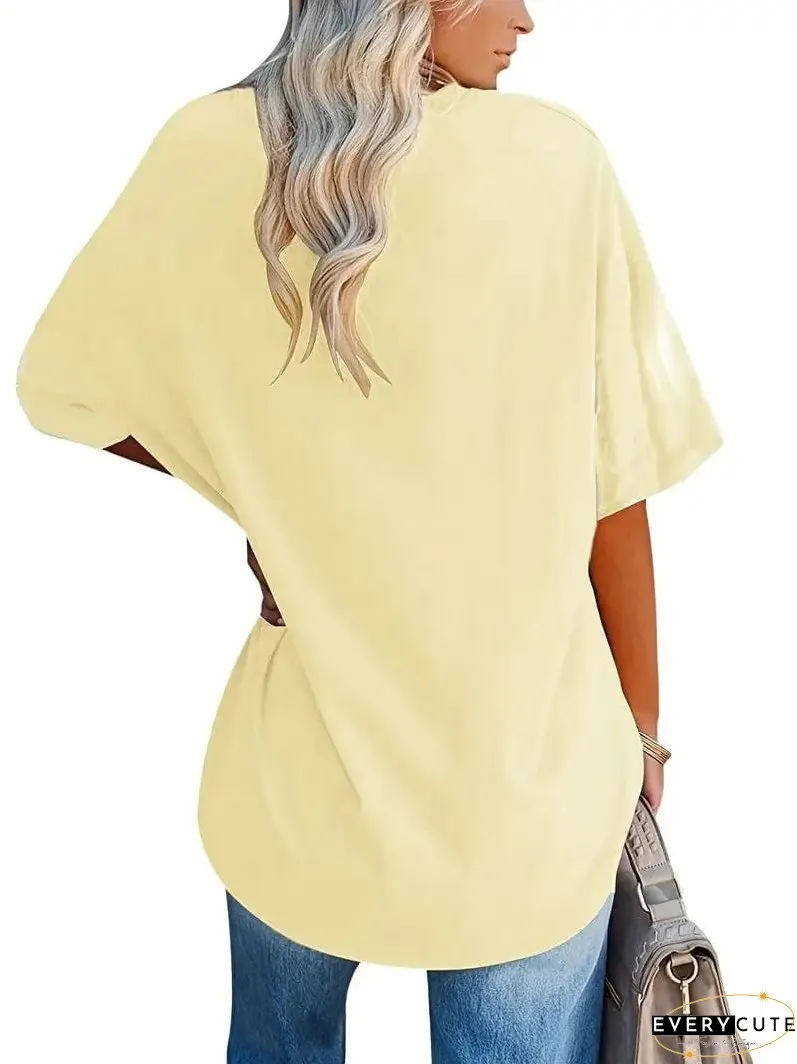 Loose Fit Casual Summer Tunic Top