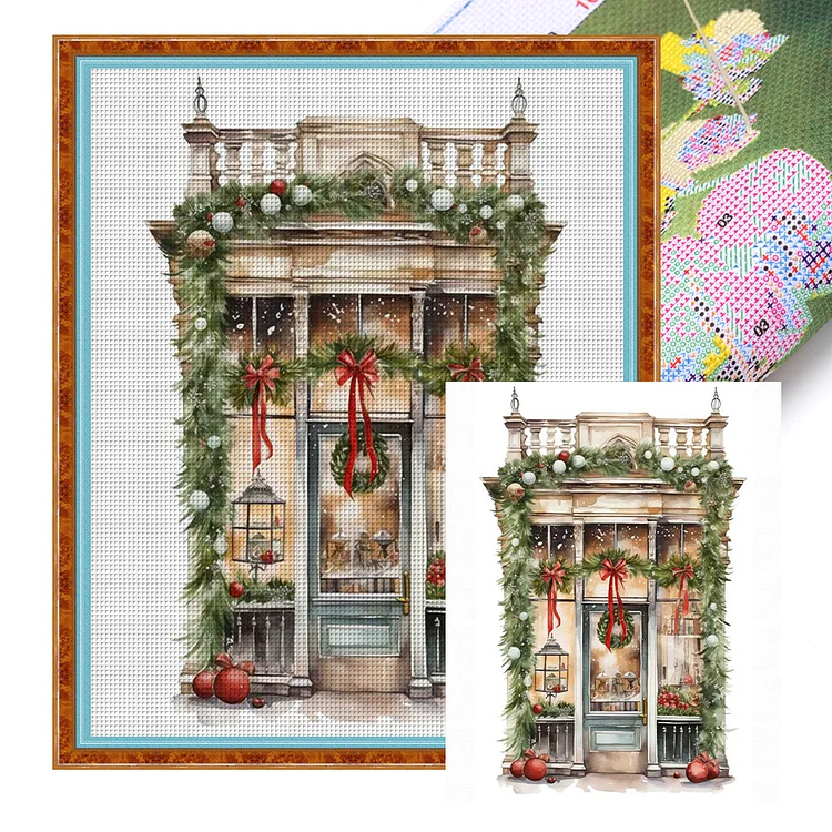 Christmas House - Printed Cross Stitch 11CT 50*60CM