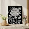 DIY Pearl Painting Rose for Home Wall Decor with Frame(30x40cm)