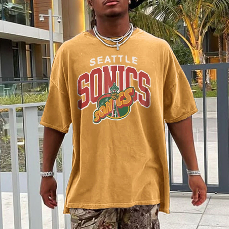 Mitchell Ness Seattle Super Sonics Keyline T-shirt