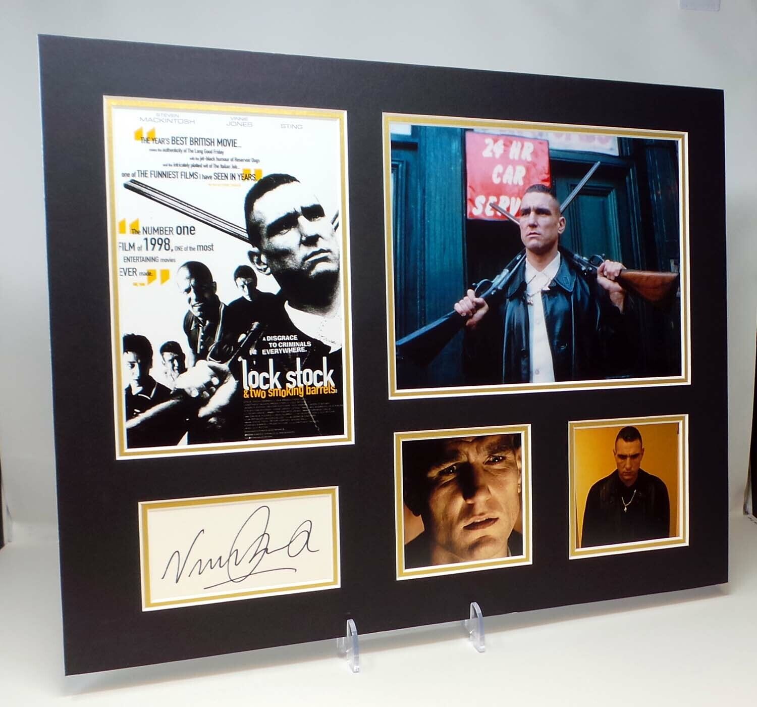 Vinnie JONES 20x16 Signed Mounted Photo Poster painting Display AFTAL RD COA Lock Stock Actor