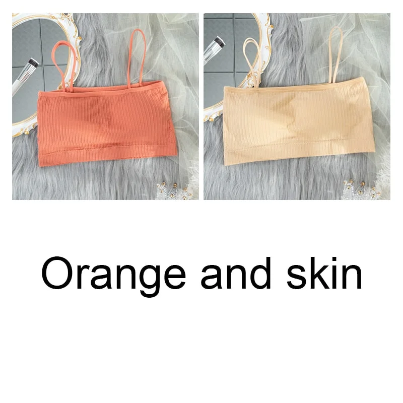 Women's Tube Top Invisible Bra Sexy Bandeau Strapless Top Underwear Streetwear Crop Top Seamless Sexy Lingerie Tops 1/2Pcs