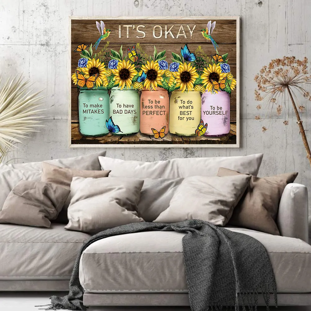 Sunlower Letters - Paint By Numbers(50*40cm)
