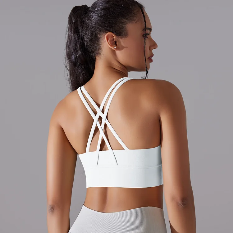 PASUXI Best Popular Women Fitness Cross Back Yoga Sports Bra Top Athletic Sexy Active Wear Yoga Workout Seamless Girls Sports Bra huanwei