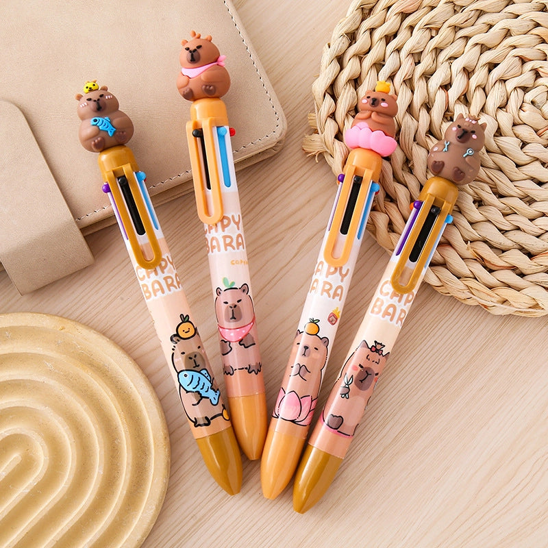 1 Piece Capybara Learning Daily Plastic Soft Glue Cute Ballpoint Pen