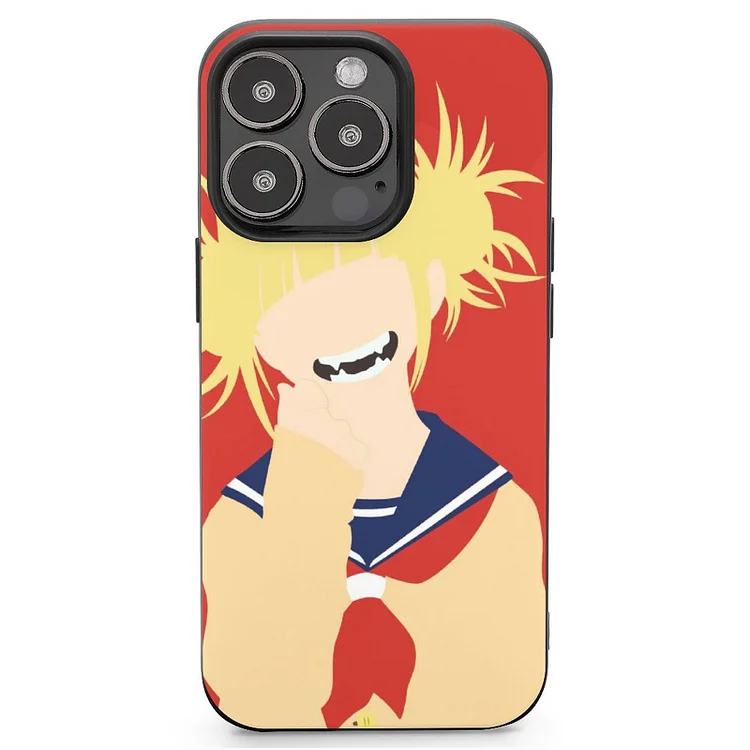 Blonde Fangs Himiko Toga Minimalist My Hero Academia Smile Teeth Anime My Hero Academia Phone Case Mobile Phone Shell IPhone 13 and iPhone14 Pro Max and IPhone 15 Plus Case - Heather Prints Shirts