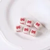 Lovely Red Beige Cartoon Acrylic Beads DIY Accessories
