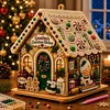 DIY Christmas House Pearl Painting Kit | 3D Wooden Holiday Decor