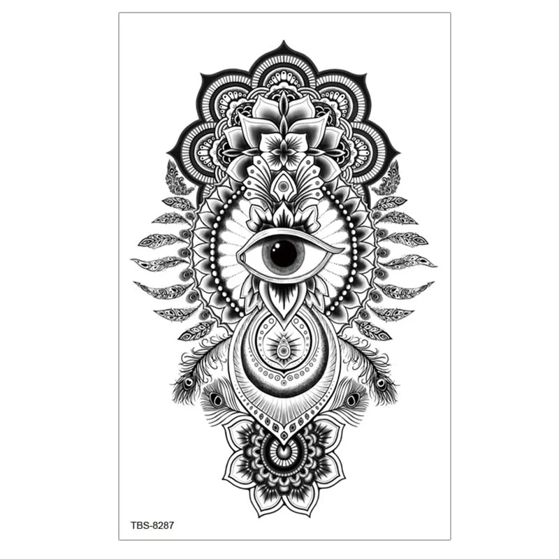 Waterproof Temporary Tattoo Sticker Lion Wolf Tiger Forest Tattoos Girl Mermaid Body Art Arm Fake Sleeve Tatoo Women Men