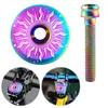 Titanium Headset Stem Top Cap with Bolt M6 MTB Headset Top Cap Bike Parts(Sun)