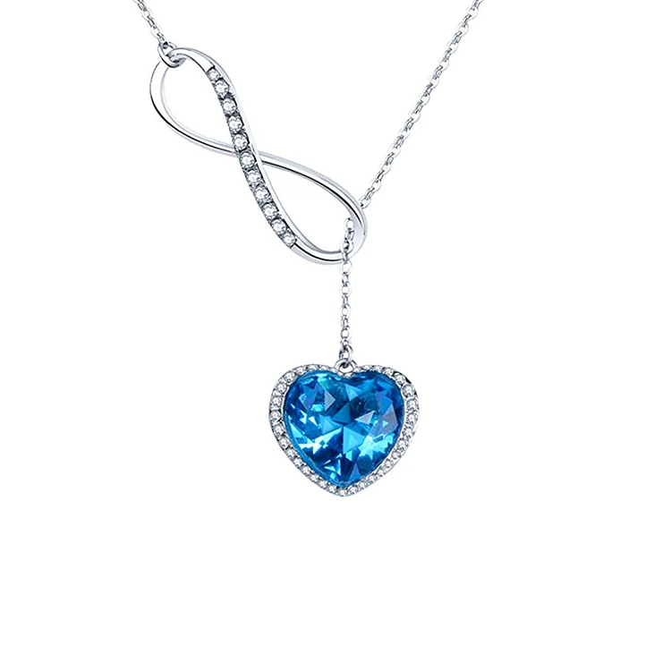 For Daughter - S925 I Squeezed This Necklace Really Tight and Filled It with My Love and Light Infinity Heart Necklace