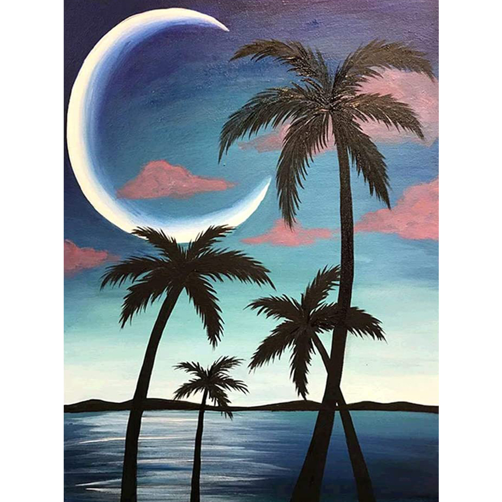 

Moon And Tree - 11CT Stamped Cross Stitch - 40*50CM, 501 Original