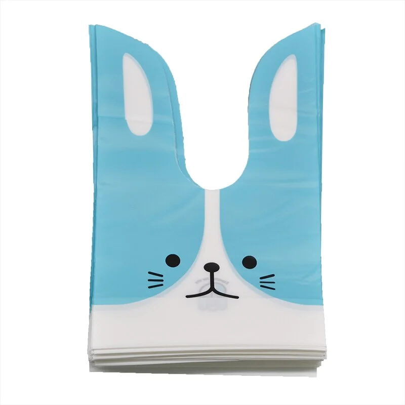 25pcs Bunny Cookies Bags Candy Biscuit Packaging Bag Birthday Wedding Favors Candy Gift Bags Easter Party Decoration Supplies