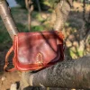 Retro Style Old Messenger Bag Casual Trendy Men's Bags Crossbody Bag Vegetable Tanned Leather Leather Niche Motorcycle Backpack