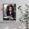 Diamond Painting-DIY Full Round Drill Sweet Cool Girl