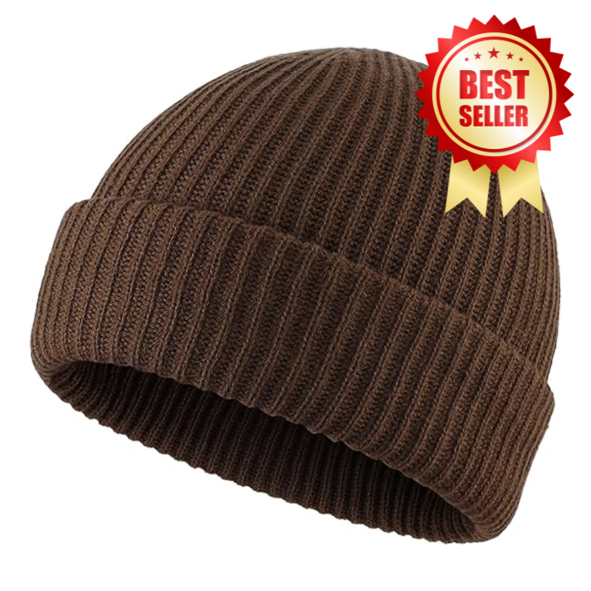 Home Prefer Mens Winter Hat Rib Knit Beanie Hat for Men Women Warm Cuff Beanie for Running Cycling Snow Ski Beanie