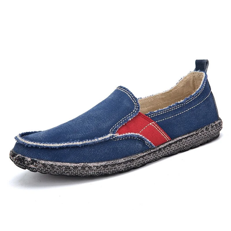 2020 New Spring Summer Light Canvas Shoes Men Breathable Men Shoes Loafers Soft Comfortable Outdoor Flat Lazy Shoes for Male