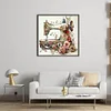 (Stamped/Counted) Retro Floral Sewing Machine - 14CT Cross Stitch 40*40cm/15.75*15.75in